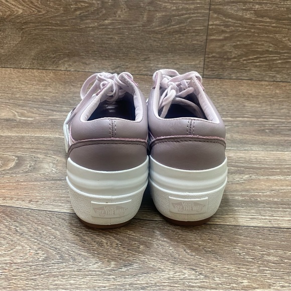 Vans Old Skool Stacked Tumbled Platform Leather Purple Sneaker Unisex M 6 W 7.5 - Picture 5 of 9